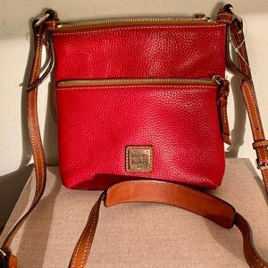 Dooney & Bourke Bags Crossbody in Bright Red 100% Pebbled Leather